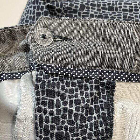Banana Republic Pants Size 2 Navy Blue Print Hampton Fit Flat Front Ankle NEW - Picture 7 of 10